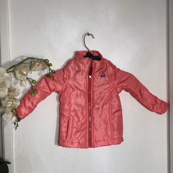 Toddler REEBOK Bubblegum Pink Puffer Jacket 2T - Picture 3 of 14